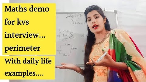 #kvs Maths demo||Concept of Perimeter||kvs interview||with daily life examples