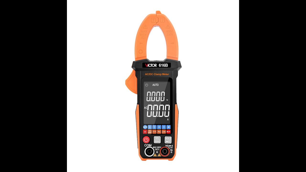 Victor Reverse VICTOR 616B Large Screen Reverse Display Clamp Multimeter - YouTube