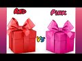 Choose your gift/ Red ❣️ Vs pink 💖/ Unbox gift wrappers😊