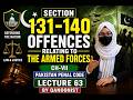 Section 131-140 Offences Relating to the Armed Forces| Pakistan Penal Code| Lecture 63|Qanoonist|