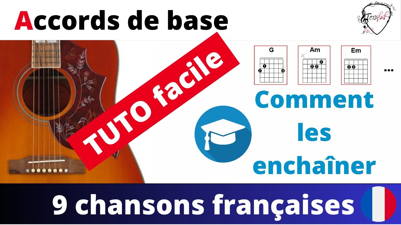 Autocollants Guitare Pour Débutants - Code Couleur Et Guide D'Accords - Inclus 6 Médiateurs