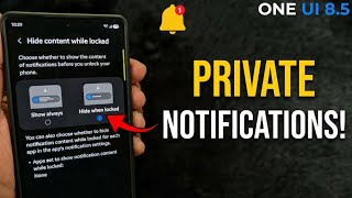 How to Hide Notification on Lock Screen in Samsung One UI 8.5