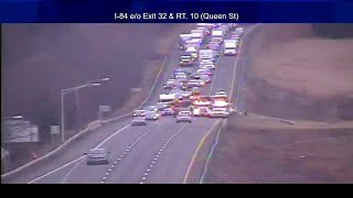 DOT VIDEO: Crash slows traffic on I-84 in Southington