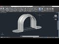 AutoCAD 3D, how to draw clamp, pcv clamp, autocad