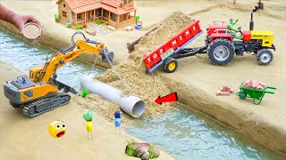 DIY Mini Tractor Builds Underground Water Pipe | Village Water Supply Project | @topminigear