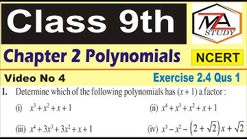 Polynomials CHAPTER 2  Class 9 Maths NCERT l Exercise 2.4 Qus 1, Find Zero of Polynomial p(x)=x+1