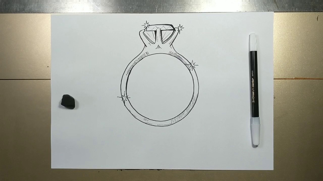 How to draw RING step by step - YouTube