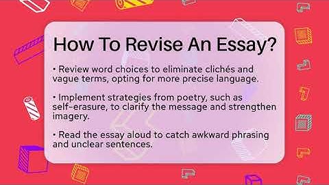 How To Revise An Essay? - The Prose Path
