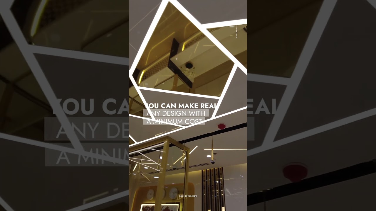 Gold Mirror Stretch Ceiling 