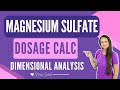 Maternity Magnesium Dosage Calculations Quiz