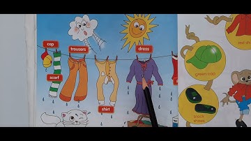 انكليزي ثالث ابتدائي، الملابس(clothes )32,و33(كتاب الطالب)