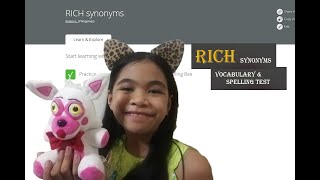 🤑 Money!!! 🤑| RICH synonyms Vocabulary and Spelling Test