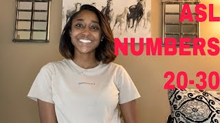 ASL Numbers 20-30