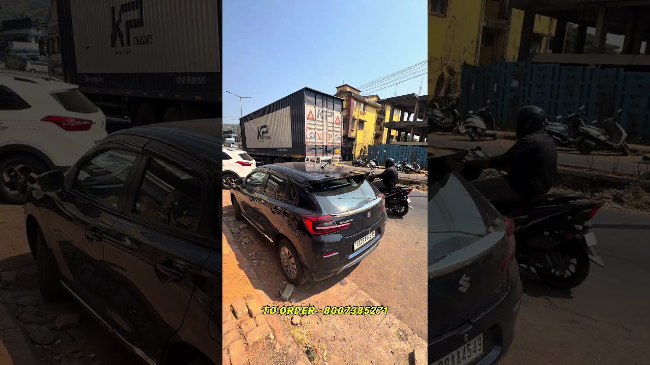 😘He bought WINGS 🌬️for this car. Will this car FLY or will EAT road super fast. This blue Baleno