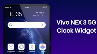Vivo NEX 3 5G Clock Widget on any Android screenshot 1