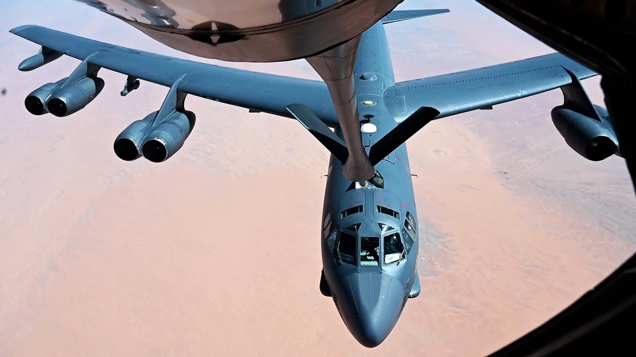 B-52 BOMBER MISSION NONSTOP From North Dakota To The Middle East (MAR 2021)