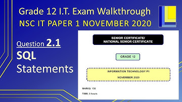 Information Technology Grade 12 Paper 1 November 2020 Q2.1