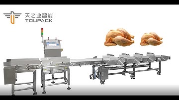 8 Grades Multiweight Sorting Machine | Large Whole Chicken Sorting Grader | Toupack