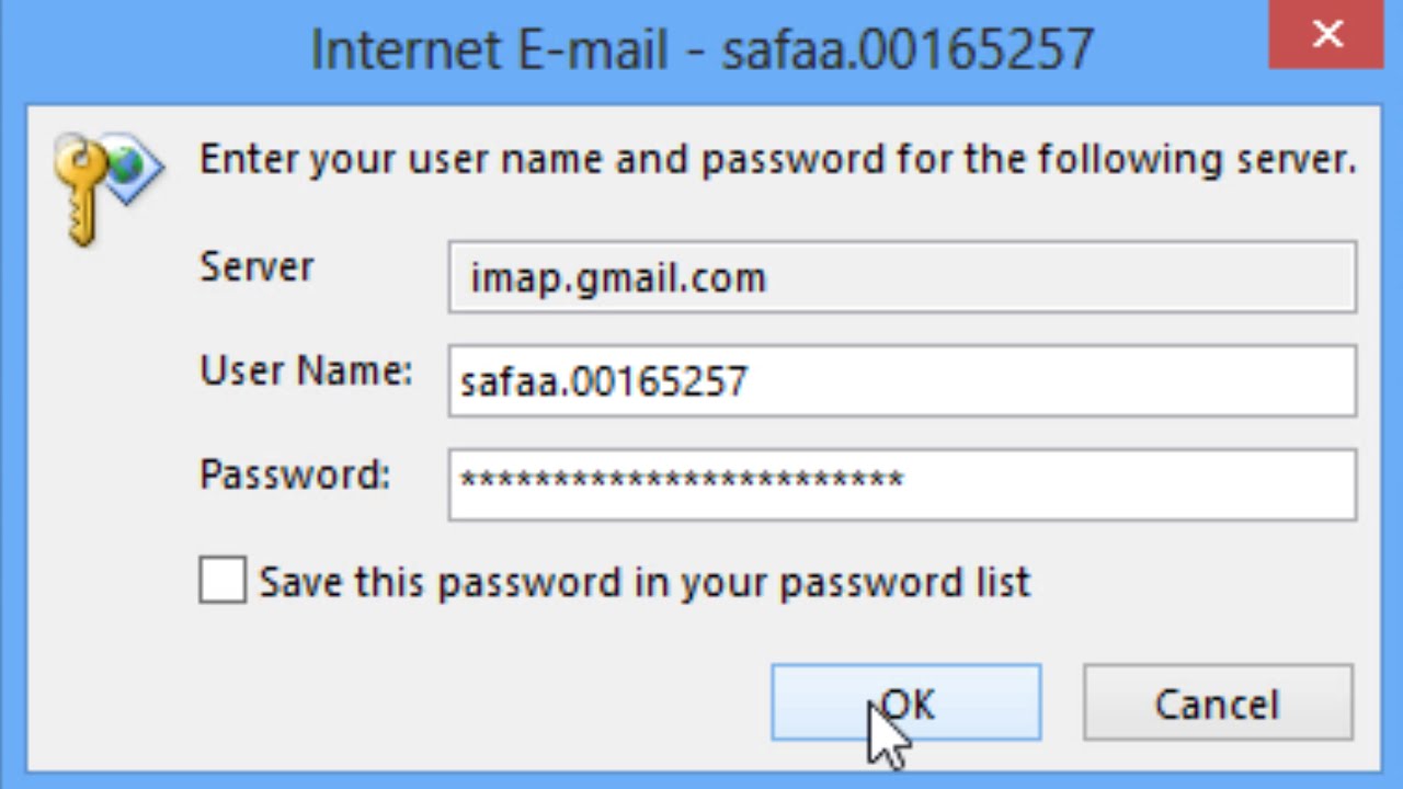 Outlook Can t Connect To Gmail Keeps Asking For Password YouTube