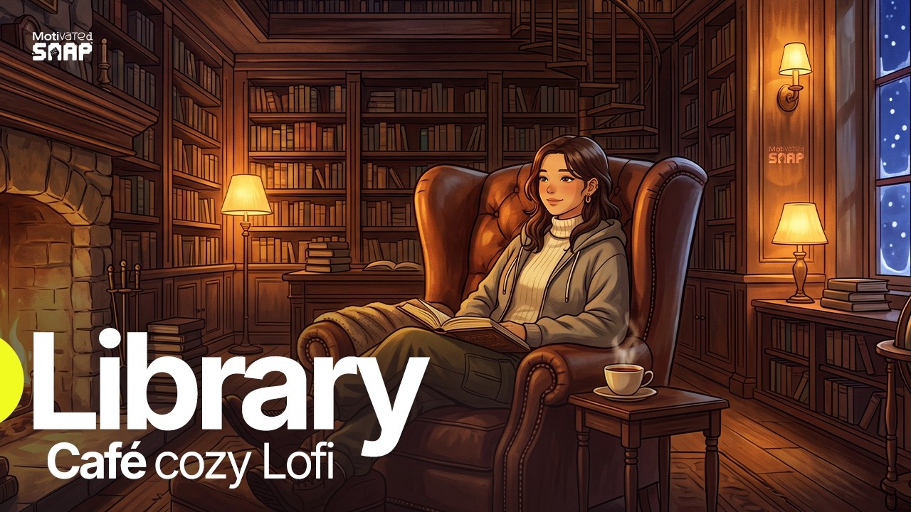 Tonton Cozy Library Café LoFi ☕📚 | 3 Hours of Deep Focus Beats for Study & Work | No Lyrics di YouTube Tonton Cozy Library Café LoFi ☕📚 | 3 Hours of Deep Focus Beats for Study & Work | No Lyrics di YouTube