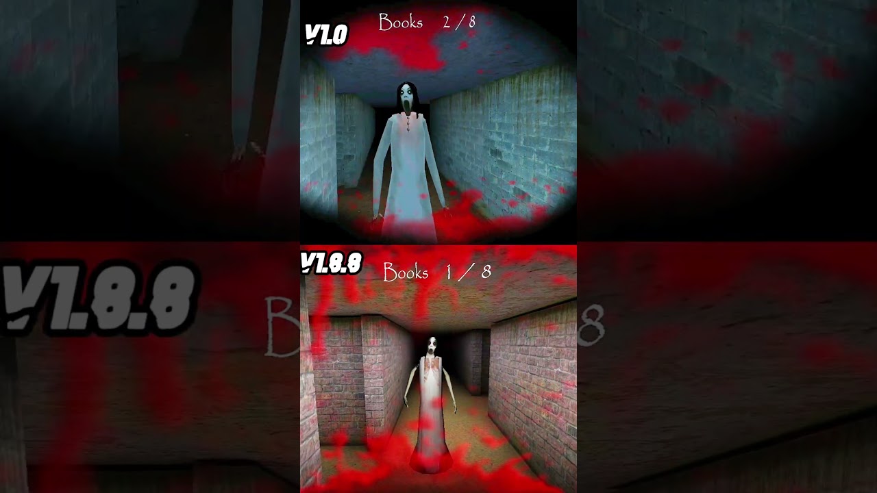 Slendrina v1.0 Jumpscare Vs Slendrina v1.8.8 