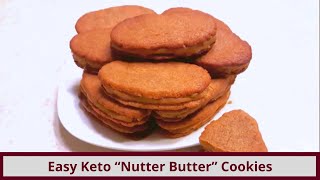 Easy Keto Nutter Butter Style Cookie Sandwiches (Gluten Free and Nut Free Options)
