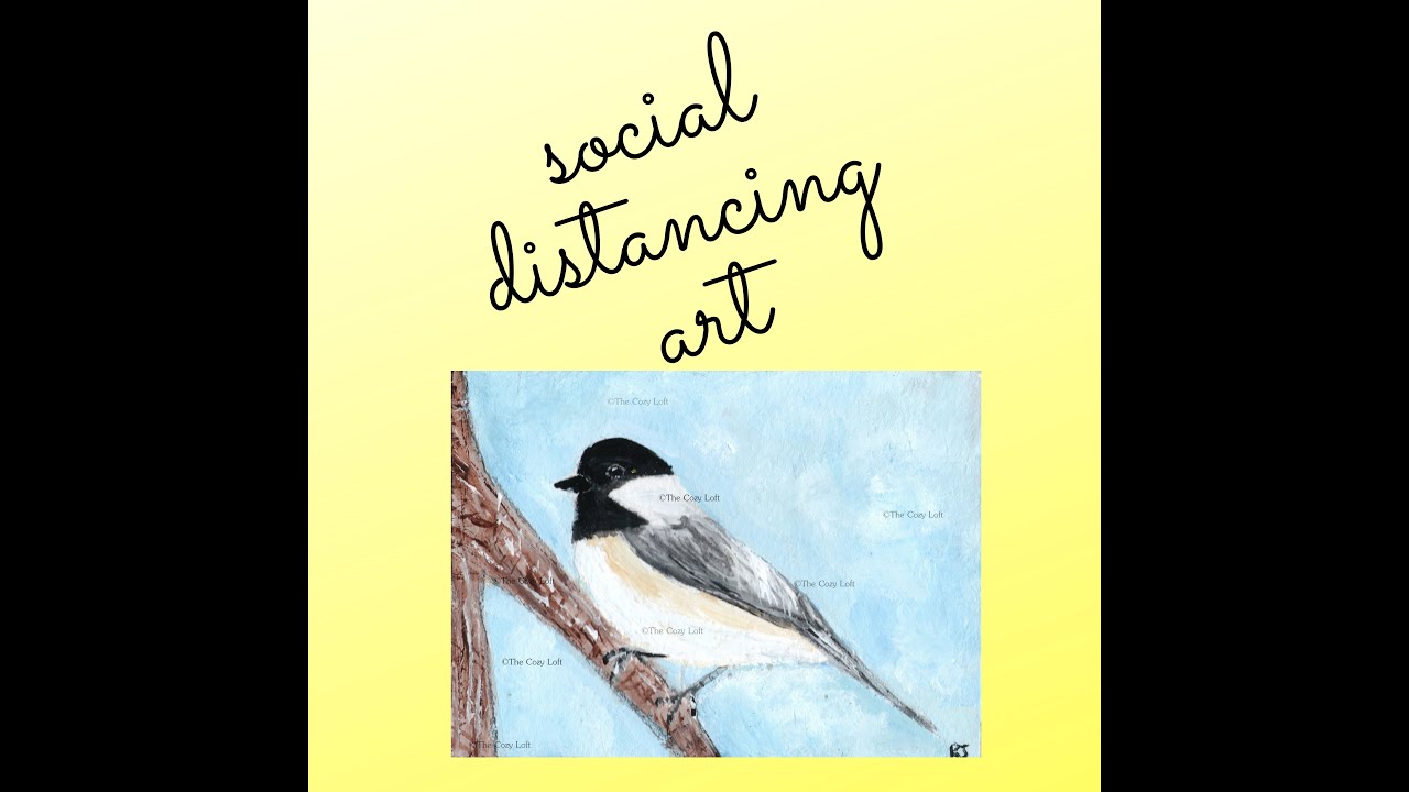 Cheerful Chickadee ACEO Painting, Social Distancing Collection