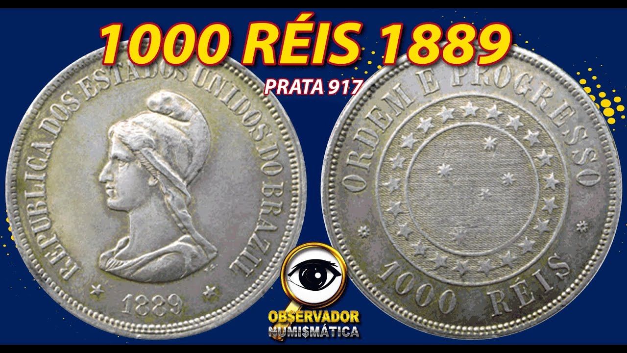 1000 RÉIS 1889-PRATA-REPÚBLICA