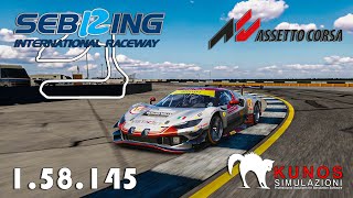 Assetto Corsa | ACF Ferrari 296 GT3 | Sebring | 1.58.145  (Hotlap + FREE Setup)