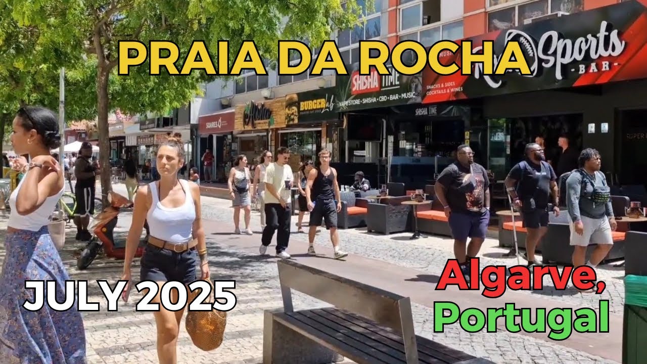 Hot summer days in Praia da Rocha - Street Walk July 2025