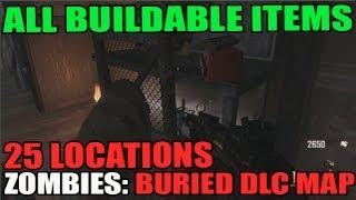 Buried: Alle 25 Fundorte für baubare Gegenstände: Alle 7 Bauplatz-Standorte