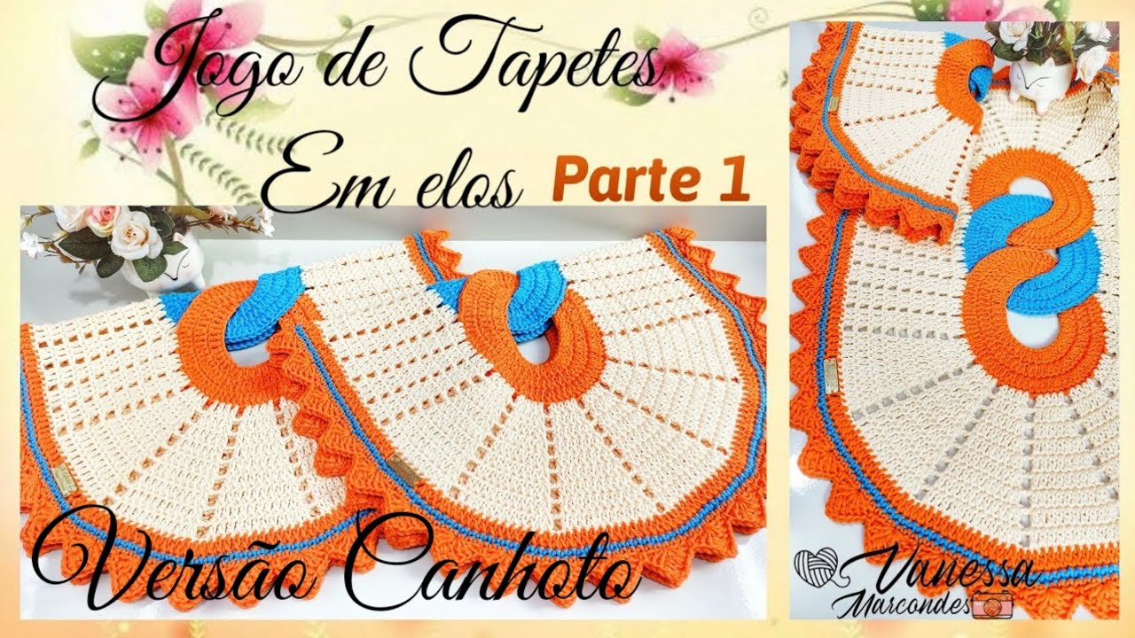 🧡 Jogo de Tapetes Em elos🧡 Versão Canhoto. Por Vanessa Marcondes