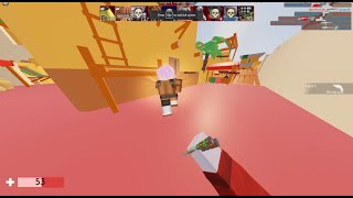 I knifed an orange team owner in Roblox Arsenal (Twice)