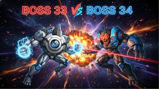 スペースシューター：ギャラクシーアタック｜ボス33対ボス34のゲームプレイ（フルファイト） screenshot 4