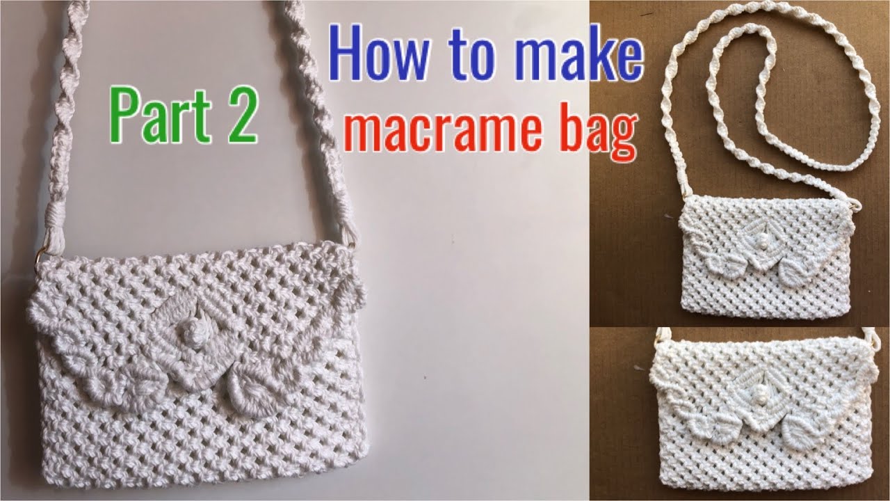 Macrame bag Macrame purse tutorial Macrame pouch pattern Macrame ...