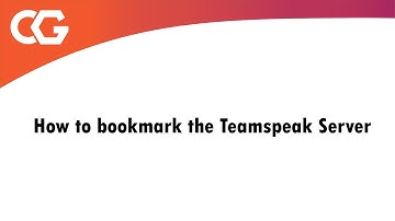 How to save a bookmark on Teamspeak
