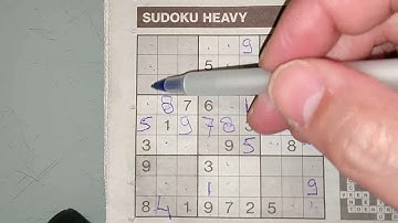 How to solve a Sudoku Heavy puzzle (with a Pdf file) 03-22-2019 part 2 of 2