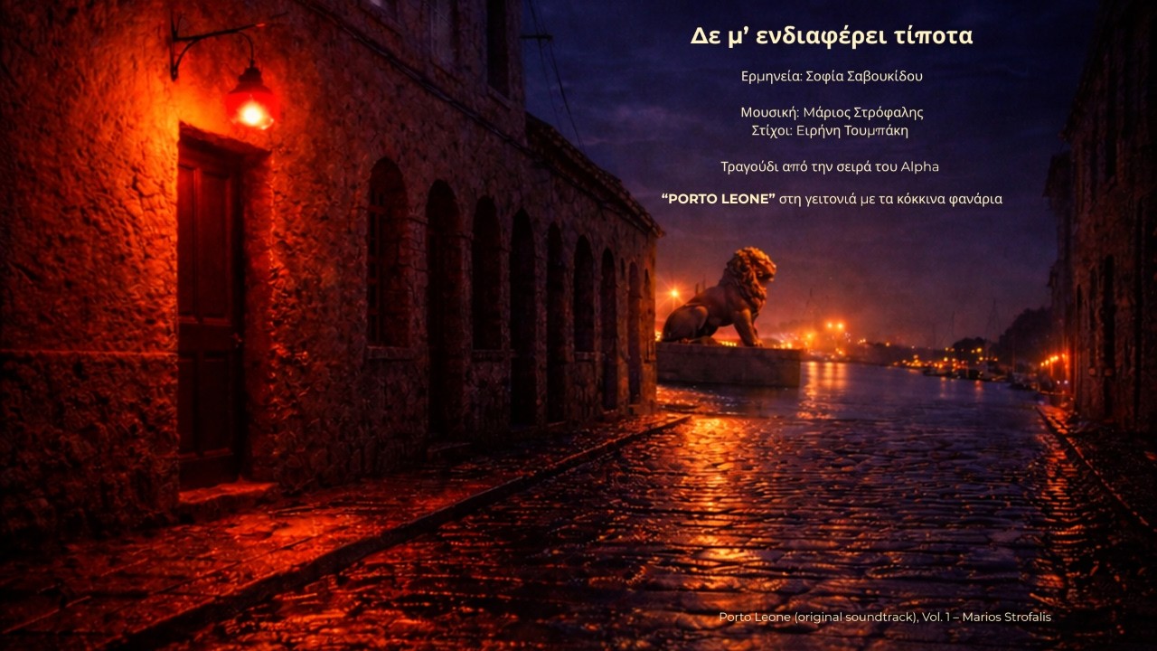 Δε μ' ενδιαφέρει τίποτα - Porto Leone - Σοφία Σαβουκίδου - Μάριος Στρόφαλης