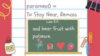Learn Luke 8:15 ESV song, Bible Bee Reference passage