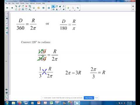 Converting Radians to Degrees