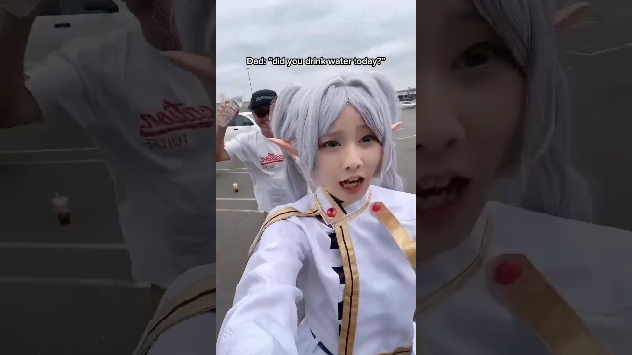 reminder from Papa Cotton to drink your water! [Frieren Cosplay] #anime #cosplay