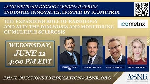 ASNR Neuroradiology Webinar Series - Industry Innovates, hosted by icometrix