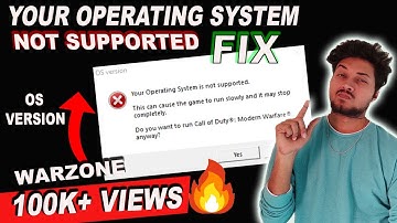 YOUR #OPERATING SYSTEM IS NOT SUPPORTED #WARZONE COD/#OS VERSION ERROR FIX ll by borntoplayagmes