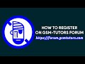 How To Register On GSM-Tutors Forum - [romshillzz]