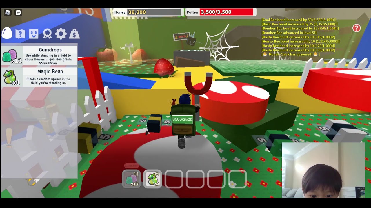 Bri S First Roblox Game Video Bee Swarm Simulator At 3 Years Old Youtube - old bean roblox