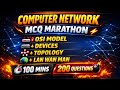 🚨 Computer Network One-Liner MCQ Marathon 🔥100 Mins = 200 Questions 💣