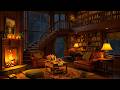 Cozy Cottage Ambience On Rainy Night Warm Jazz Gentle Rain Fireplace Sounds For Stress Relief 
