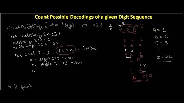 Count Possible Decodings of a given Digit Sequence