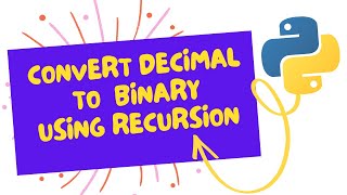 Python Program to Convert Decimal to Binary Using Recursion #shorts #programming  #code