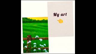 Reference vs Art | Natural scenery painting 🎨🌿🧡 #painting #transition #videos